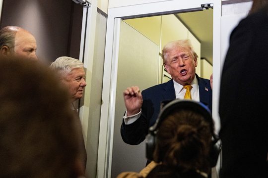 trump - reporters